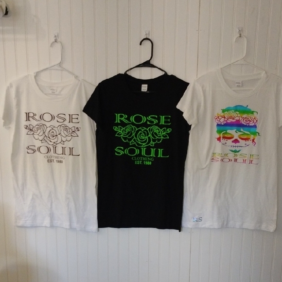 Tops - 3 Pack Ladies Graphic T-Shirts - Black, White